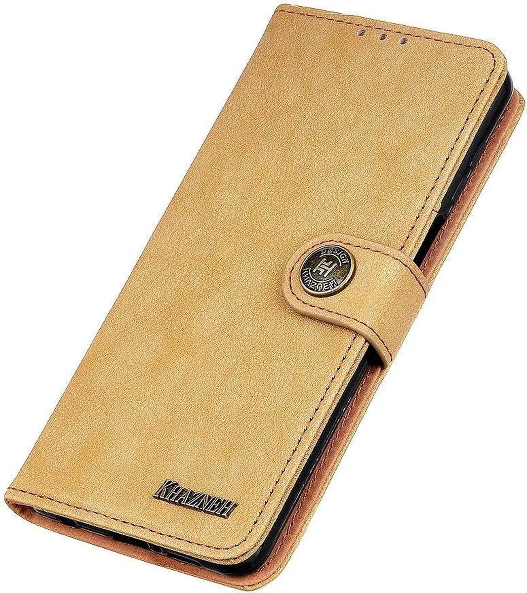 Khazneh Moto G 5G (2020) Hoesje Portemonnee - Geel