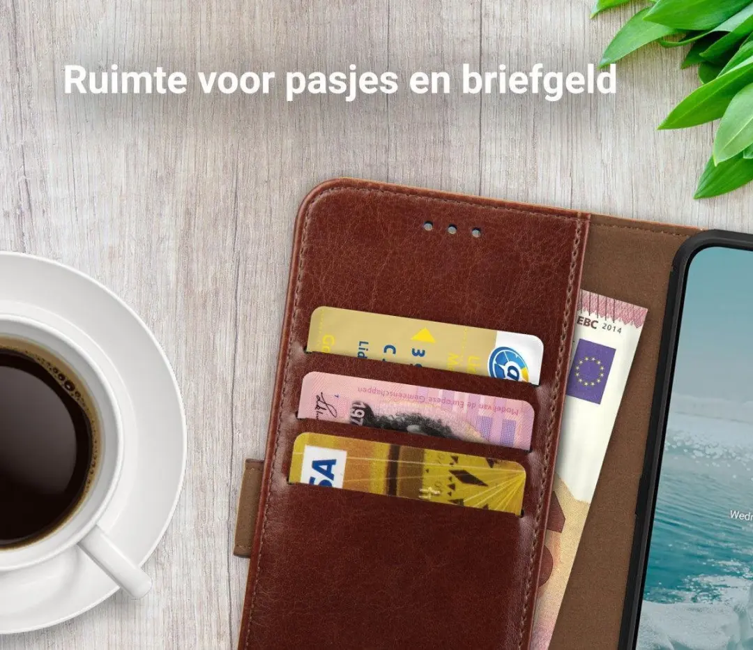 Rosso Element Nokia G10/G20 Book Cover Wallet - Bruin - 3 Pasjes