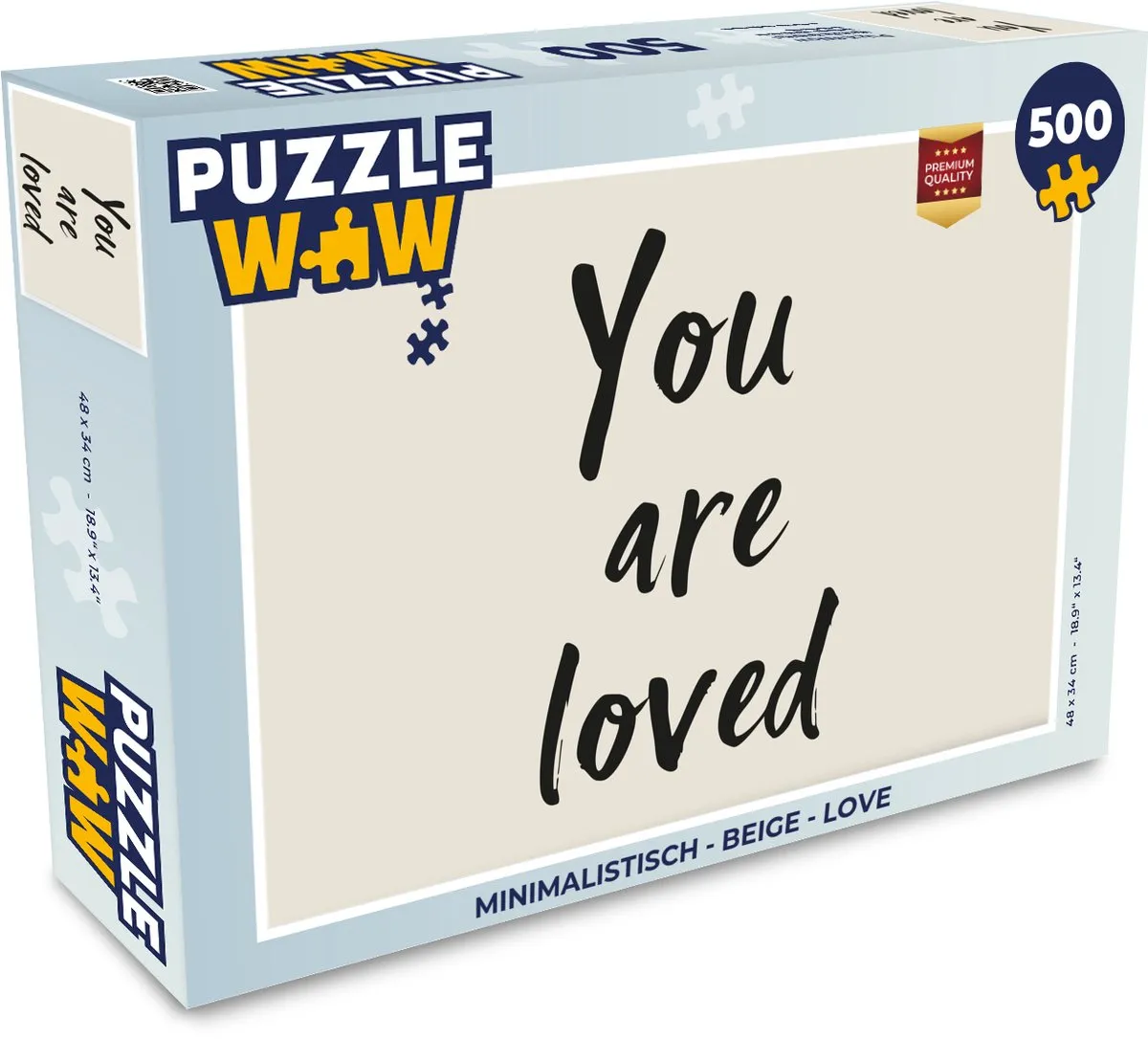 PuzzleWow Minimalistisch Love Legpuzzel 500 Stuks