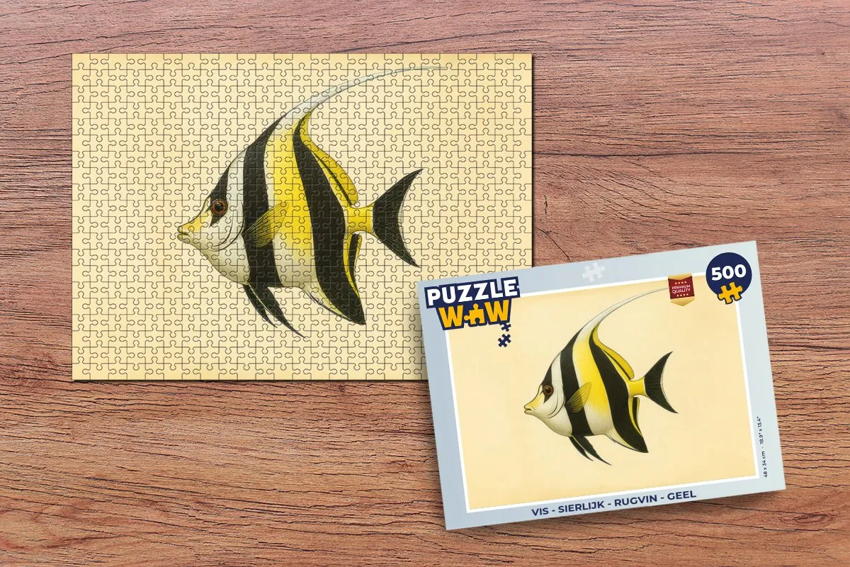 PuzzleWow Vis Puzzel 500 Stuks - Geel - MPN 8721406861027