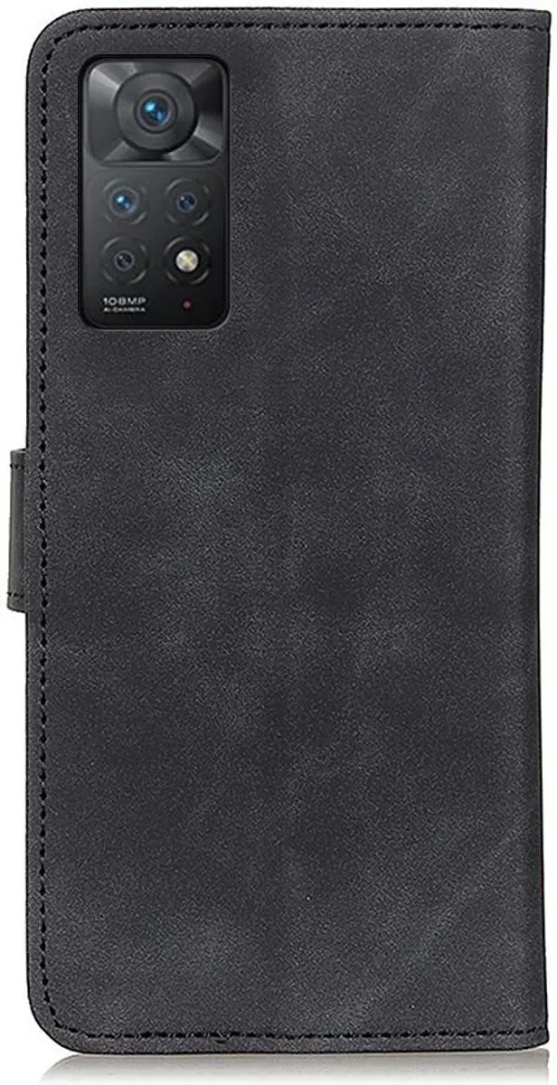 Khazneh Xiaomi Redmi Note 11 Pro Hoesje Vintage - Zwart