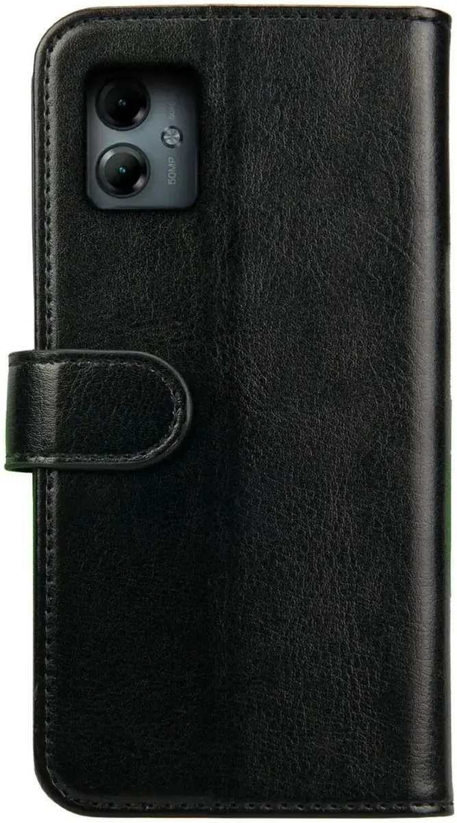 Rosso Element Book Case Wallet Moto G14 - 3 Pasjes - Zwart