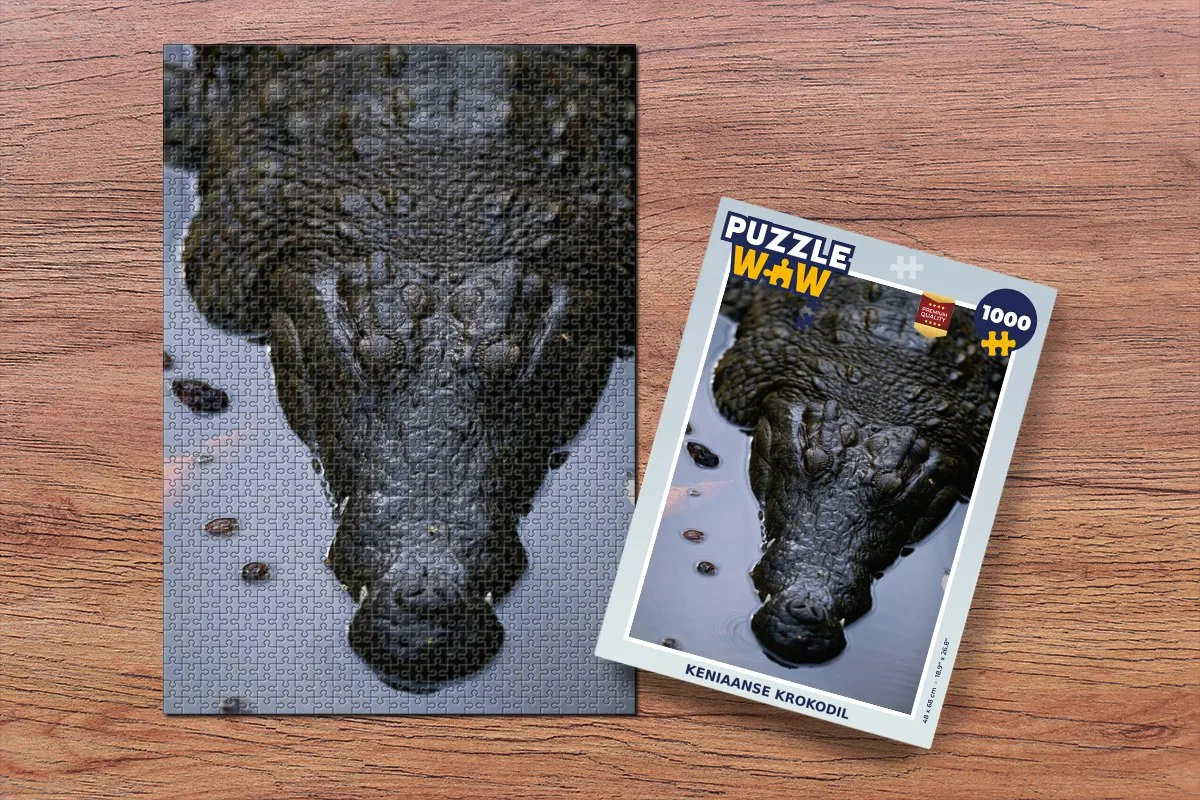 PuzzleWow Reptielen Krokodil Legpuzzel 1000 Stuks - Multicolor