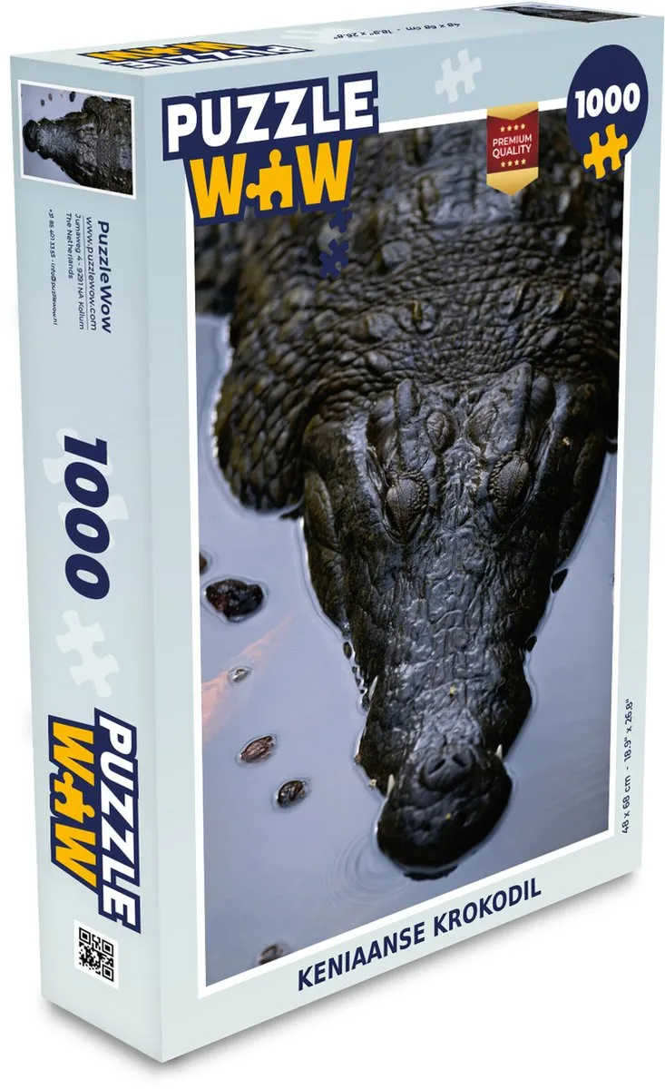 PuzzleWow Reptielen Krokodil Legpuzzel 1000 Stuks - Multicolor