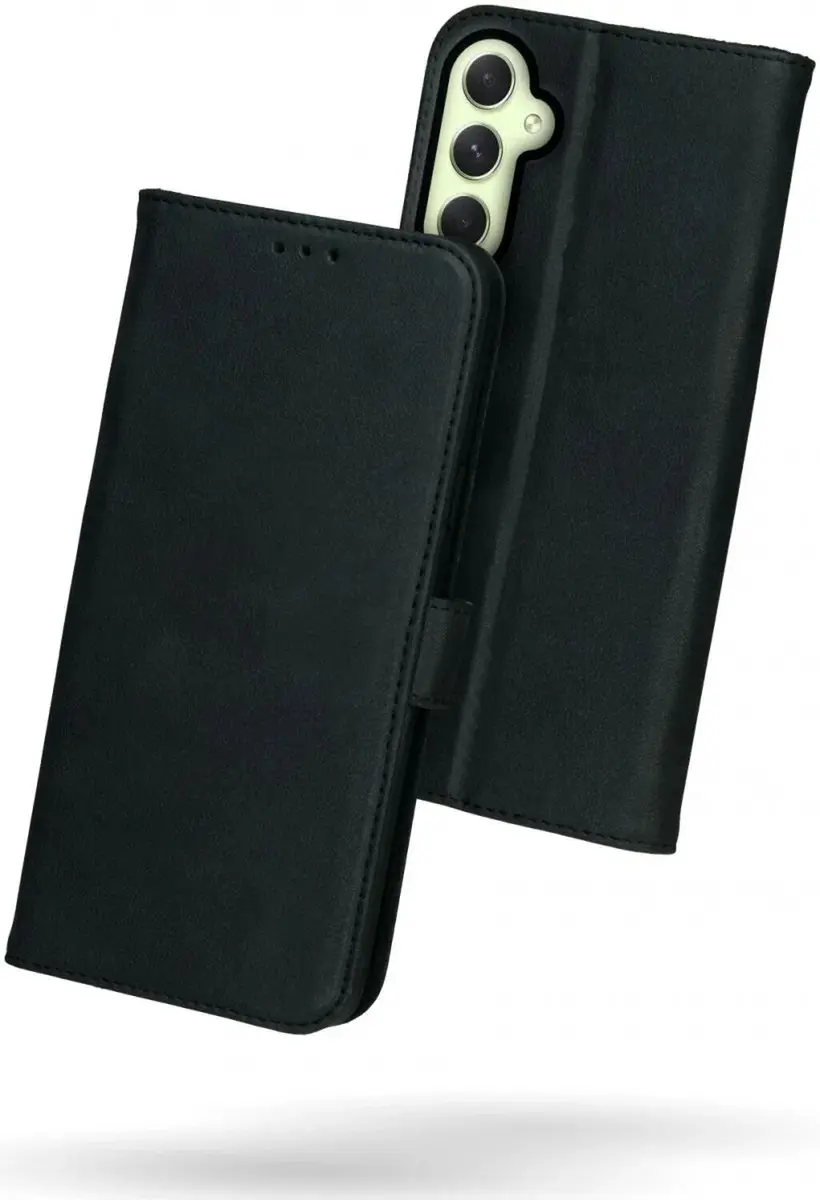 Rosso Deluxe Book Case Samsung Galaxy A35 - 3 Pasjes - Zwart