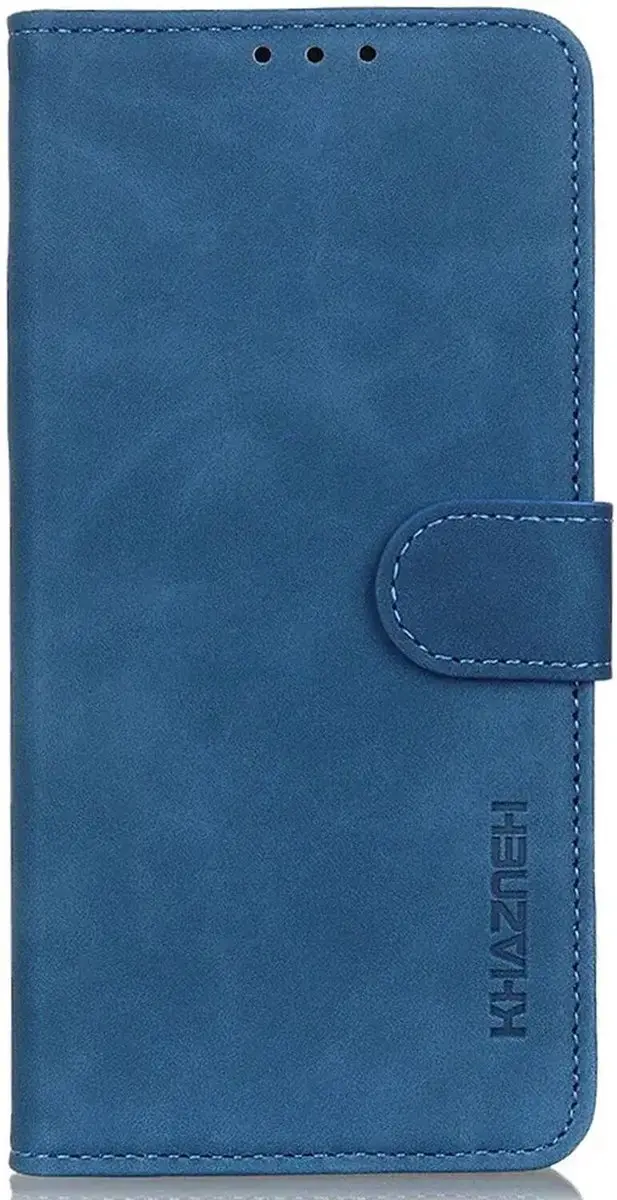 Khazneh Hoesje Retro Wallet Book Case Samsung Galaxy A35 - Blauw