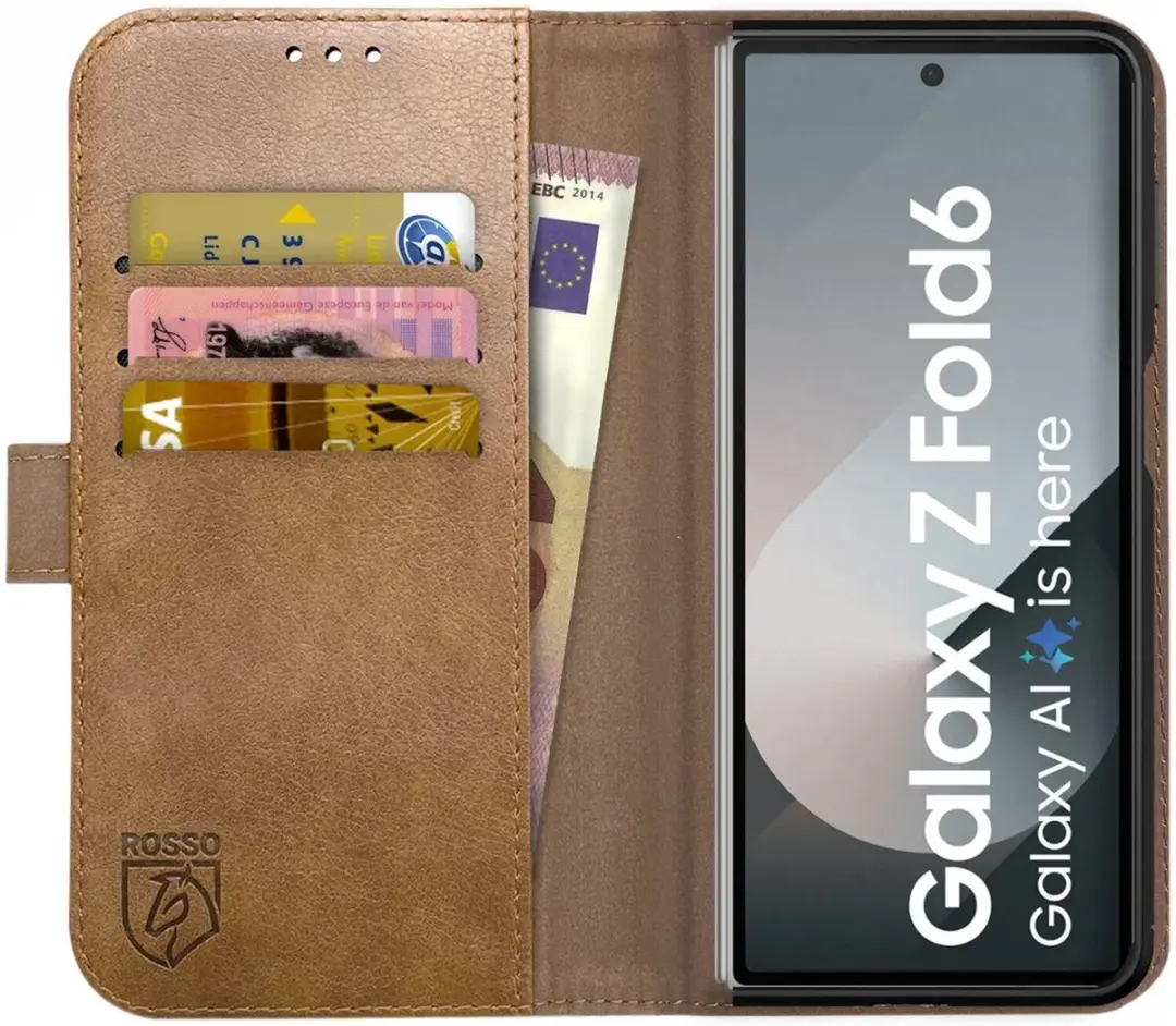Rosso Deluxe Echt Leer Hoesje Samsung Galaxy Z Fold6