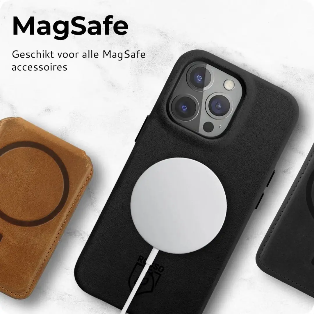 Rosso Elite Hoesje 193640 - Apple iPhone 16 Pro - Zwart