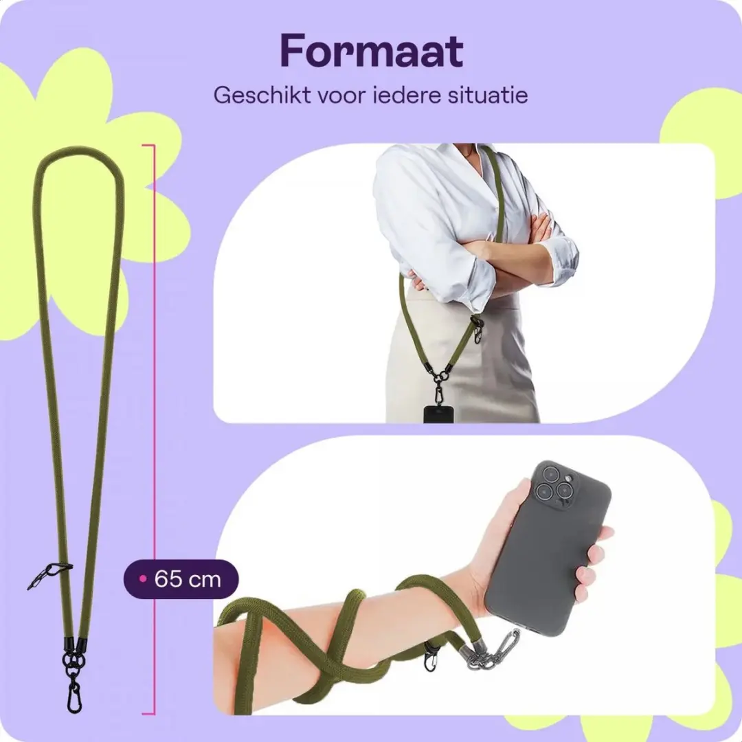 HappyCase Telefoonkoord Polsbandje 120cm - Groen