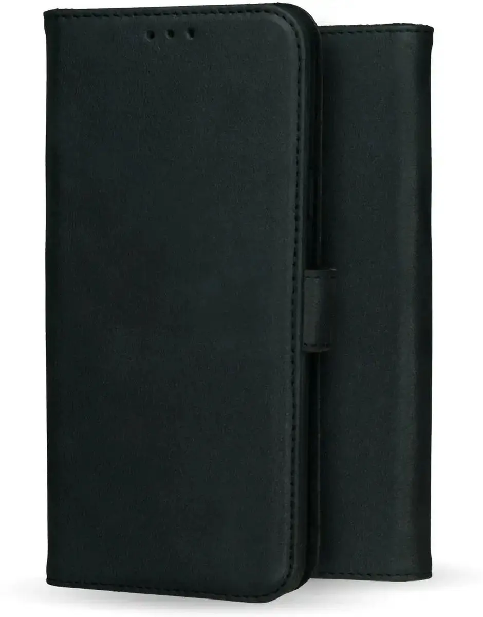 Rosso Deluxe Echt Leer Hoesje iPhone 16/17 - 3 Pasjes - Zwart