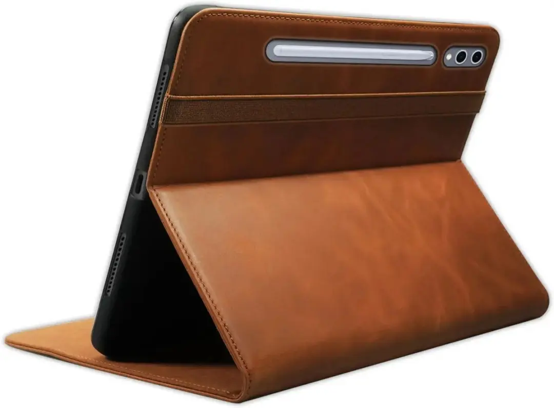 Rosso Deluxe 208626 Hoes Samsung Galaxy Tab S9 Ultra - Echt Leer Bruin