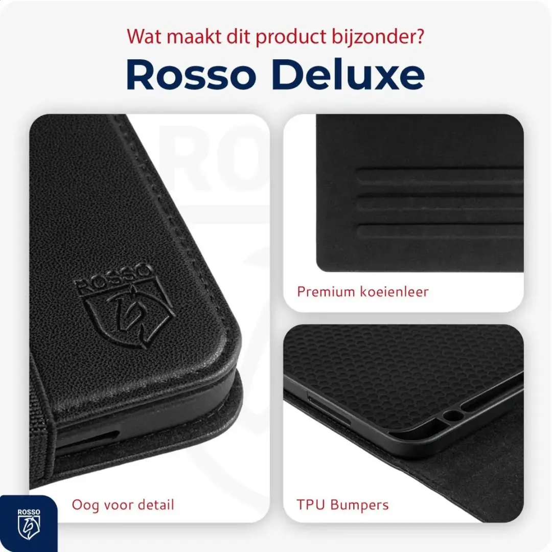 Rosso Deluxe Hoes Apple iPad Air 13 2024/2025/2026 - Zwart - 208650