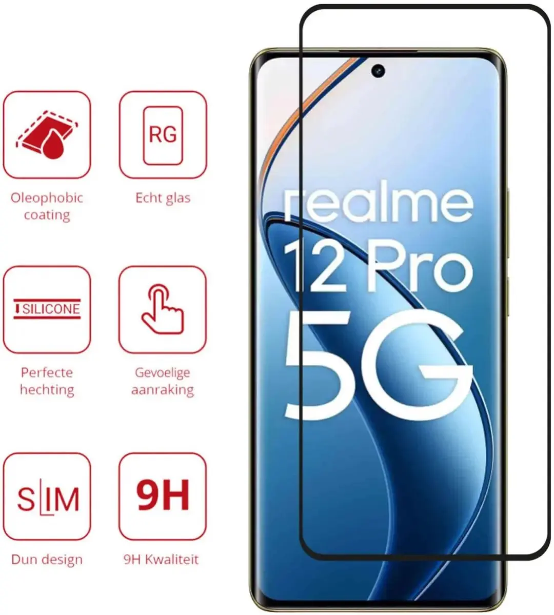 Rosso Screen Protector Realme 12 Pro - 9H Tempered Glass
