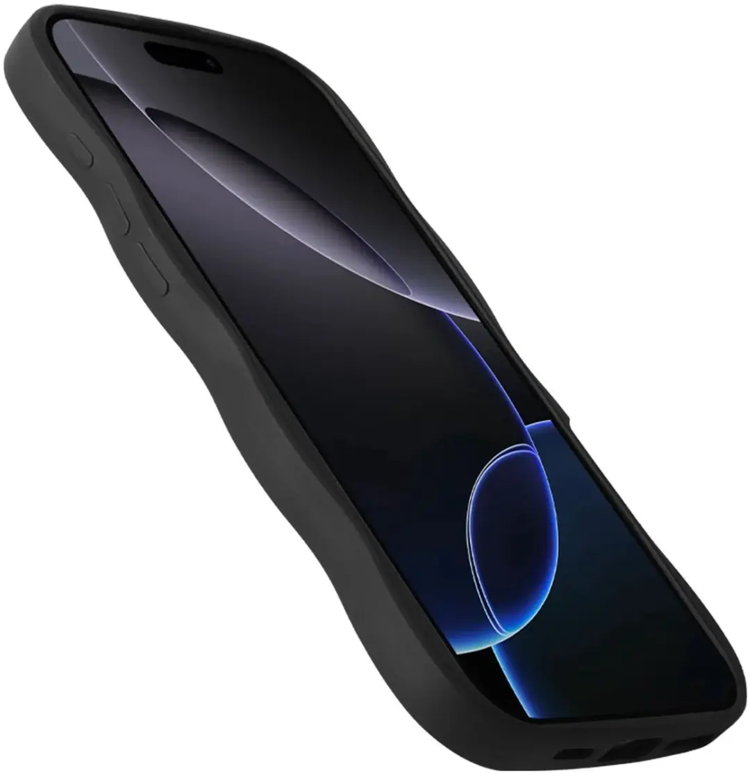 HappyCase Wavy Hoesje iPhone 16 Pro Max - Zwart