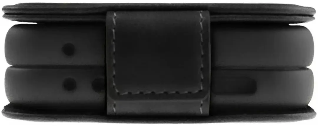 Rosso Deluxe Echt Leer Hoesje 217041 - Samsung Galaxy Z Flip 7 - Zwart