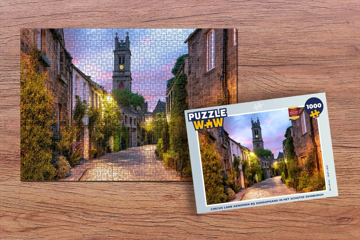 PuzzleWow Edinburgh Legpuzzel 1000 Stuks - Multicolor