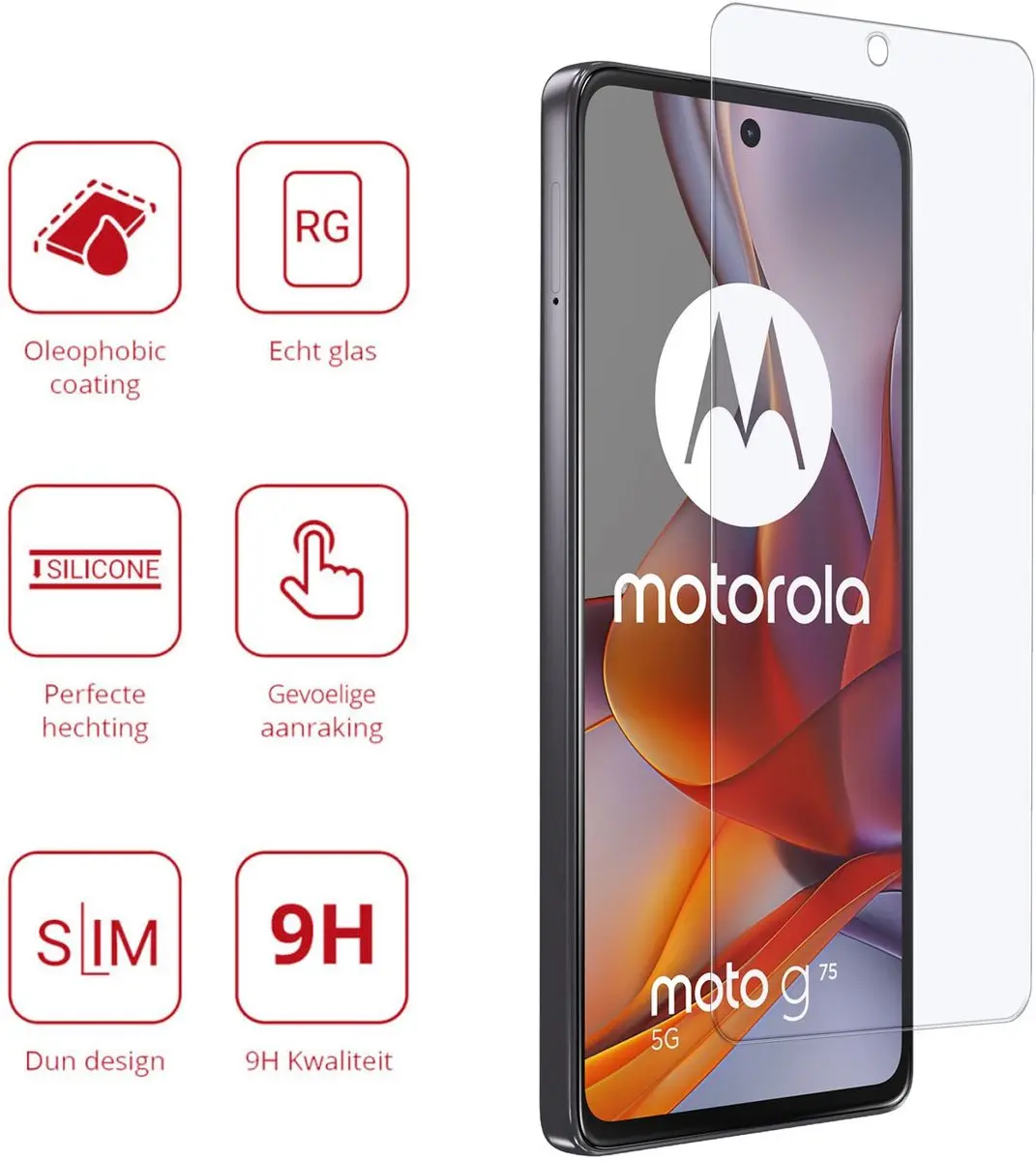 Rosso Screen Protector Motorola Moto G75 - 9H Hardheid