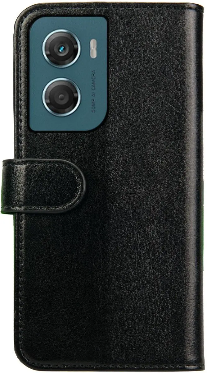 Rosso Element Wallet Book Case Moto G06 - 3 Pasjes - Zwart