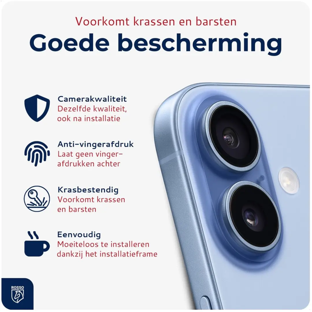 Rosso iPhone 17 Cameralensbeschermer Blauw