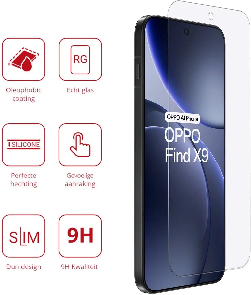 Rosso Screen Protector Oppo Find X9 - 9H Tempered Glass