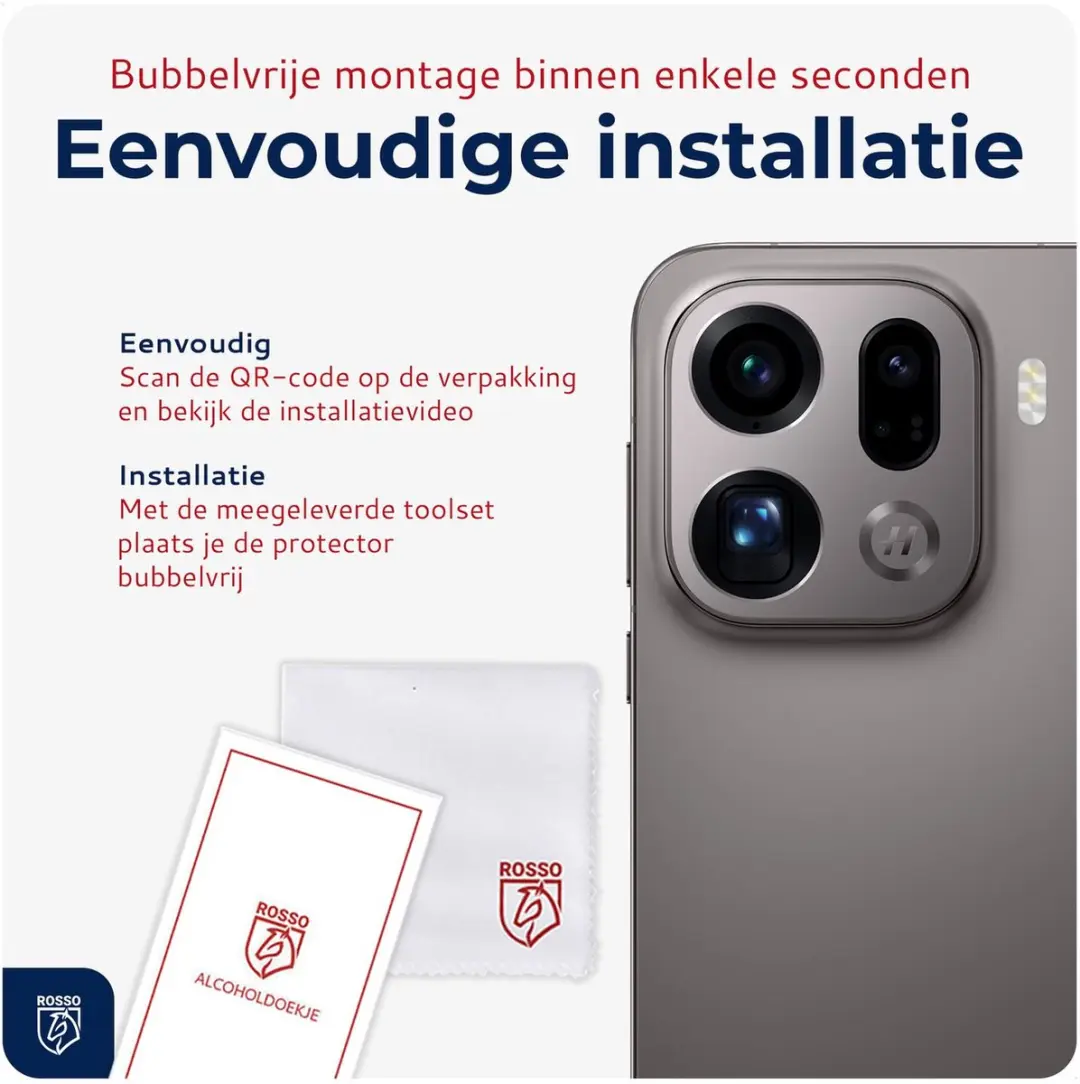 Rosso Camera Protector Oppo Find X9 - Ultra Dun Glas - Transparant - afbeelding 6 van 6