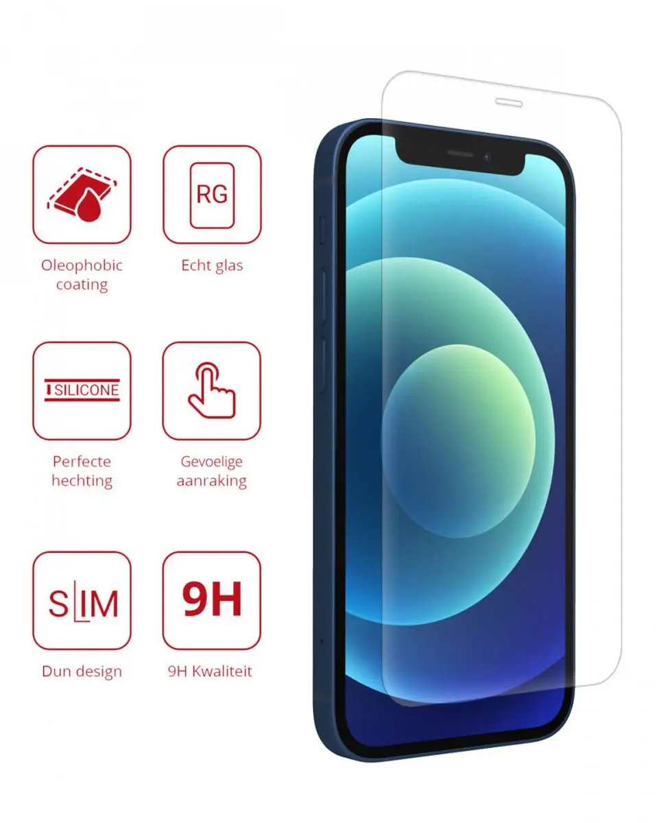 Rosso Screen Protector iPhone 12 Mini - 2x 9H Tempered Glass