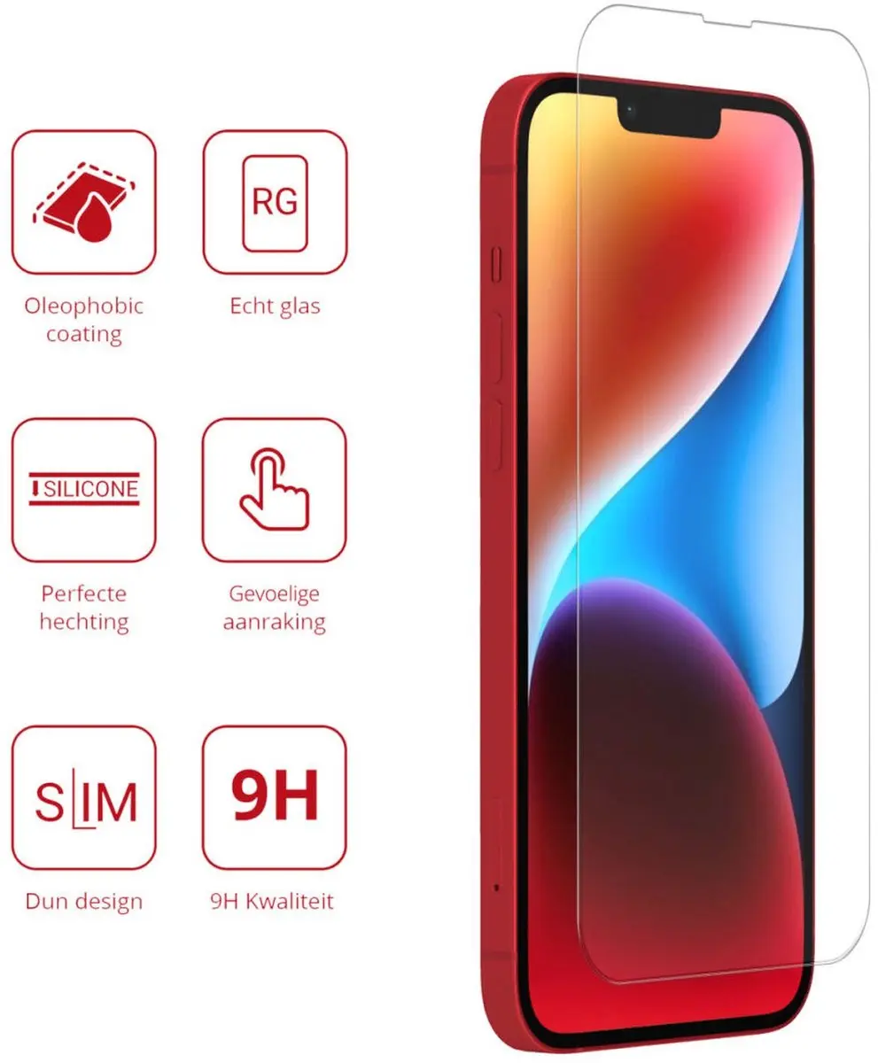 Rosso iPhone 14 Plus Schermbeschermer 9H - 2 Stuks