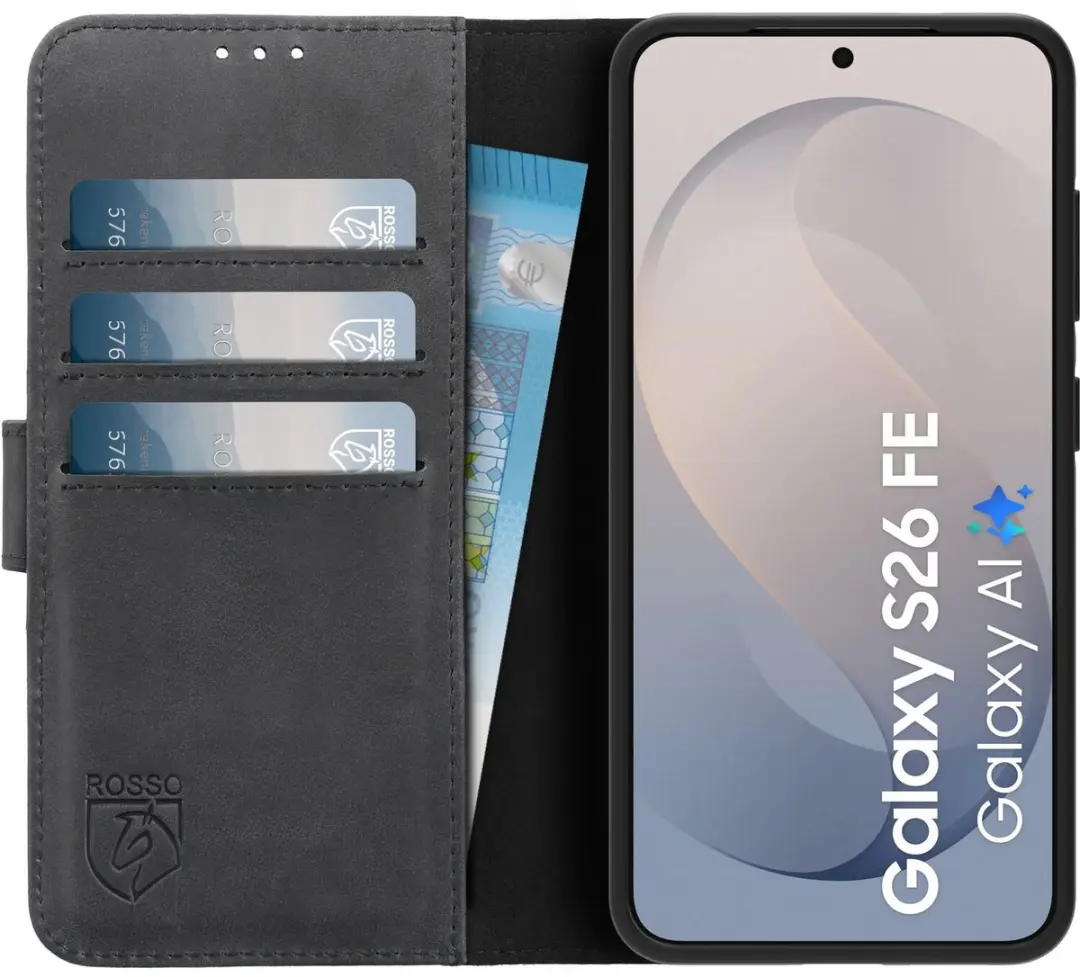Rosso Deluxe Echt Leer Hoesje Samsung Galaxy S26 FE