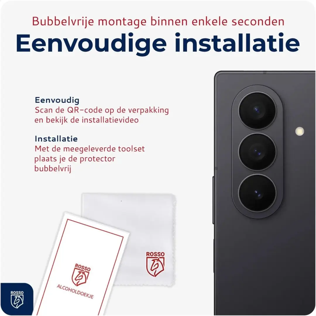 Rosso Camera Protector Samsung Galaxy Z Fold8 Ultra - Ultra Dun Glas - Transparant