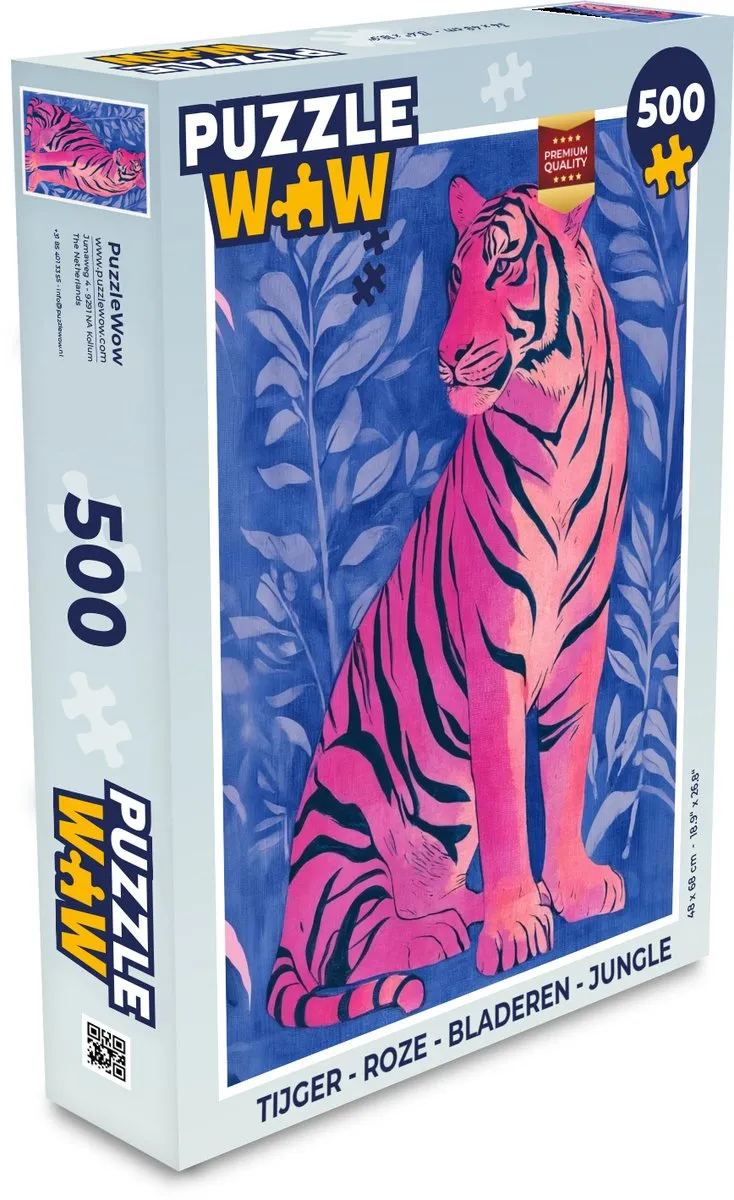 PuzzleWow Tijger Jungle Legpuzzel 500 Stuks