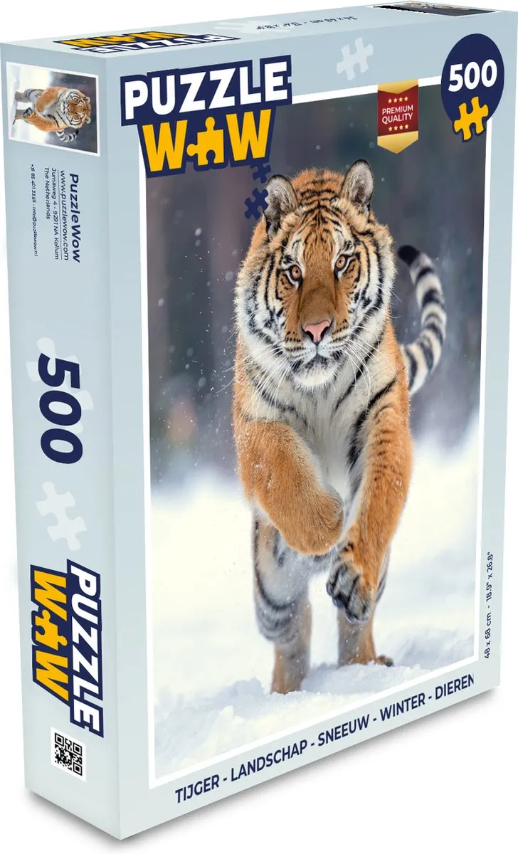 PuzzleWow Tijger Landschap Puzzel 500 Stuks