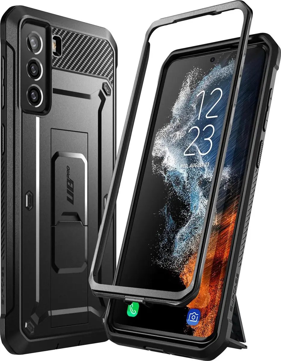 Supcase Backcase Hoesje Samsung Galaxy S22 - Zwart