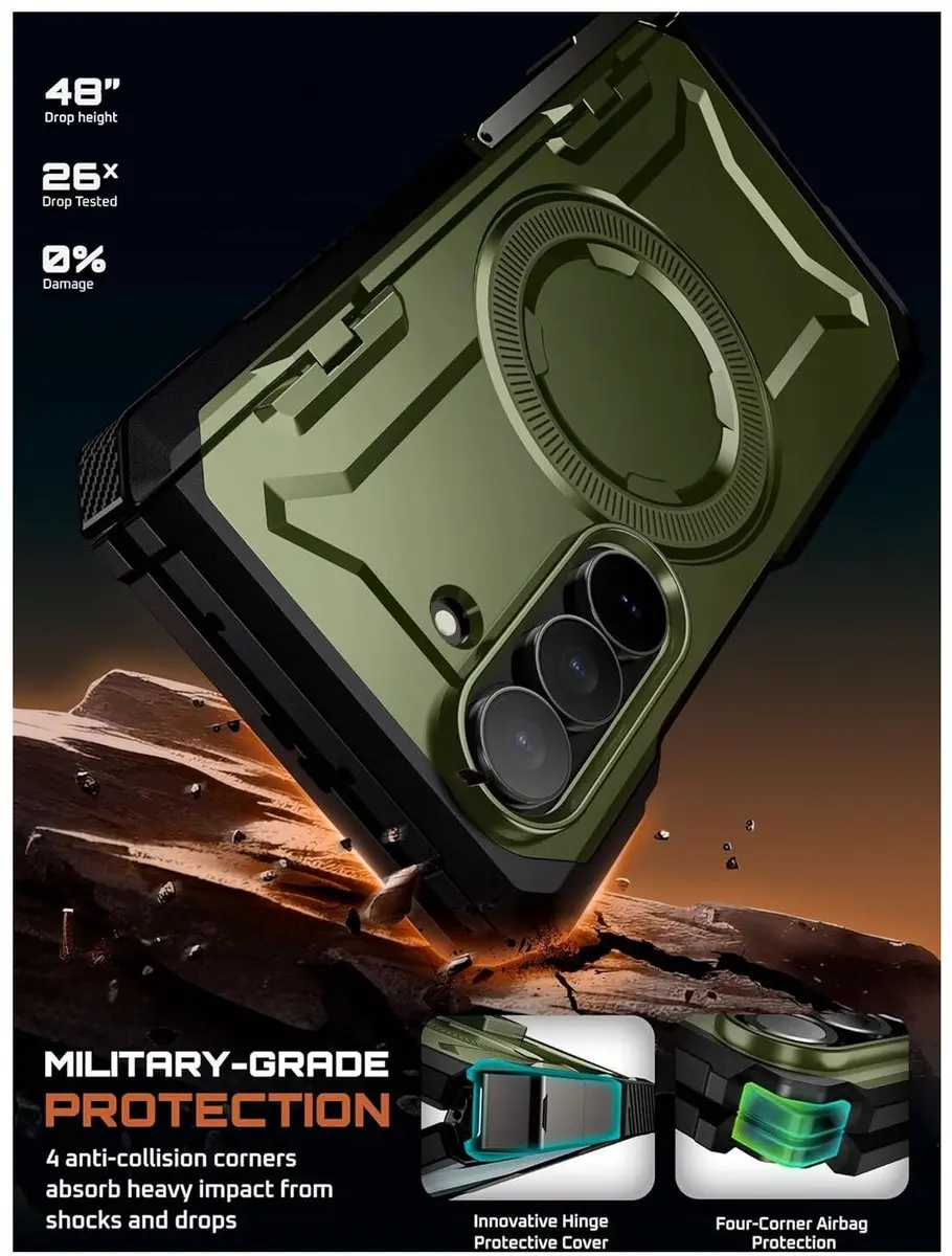 Supcase UB Grip Hoesje Samsung Galaxy Z Fold 7 - Groen