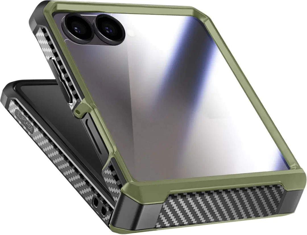 Supcase Unicorn Beetle Pro Hoesje Z Flip 7 Groen - BACK-SPC-PRO-KK-ZFL7