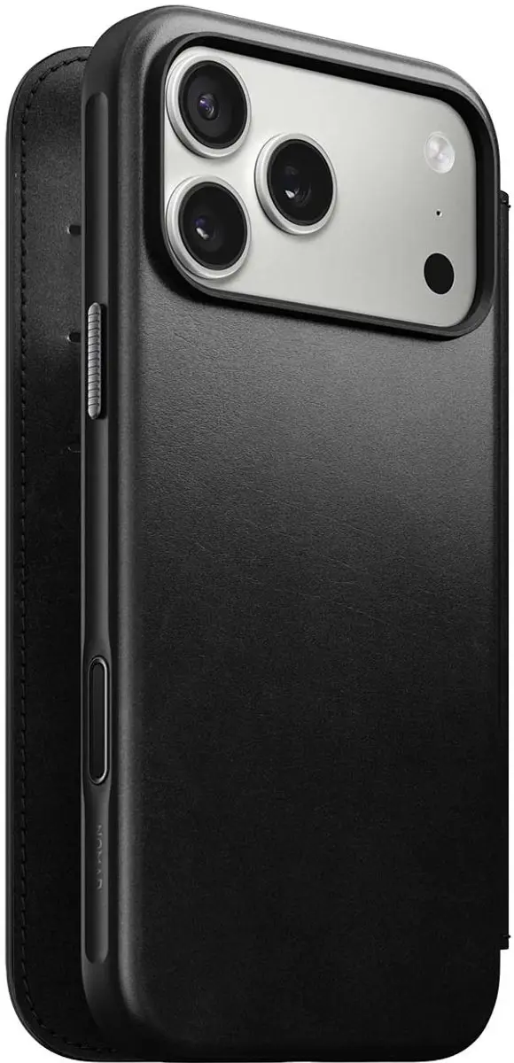 NOMAD Horween Lederen Folio iPhone 17 Pro Max 114686114040 - Zwart