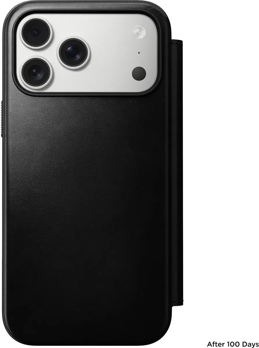 NOMAD Horween Lederen Folio iPhone 17 Pro Max 114686114040 - Zwart