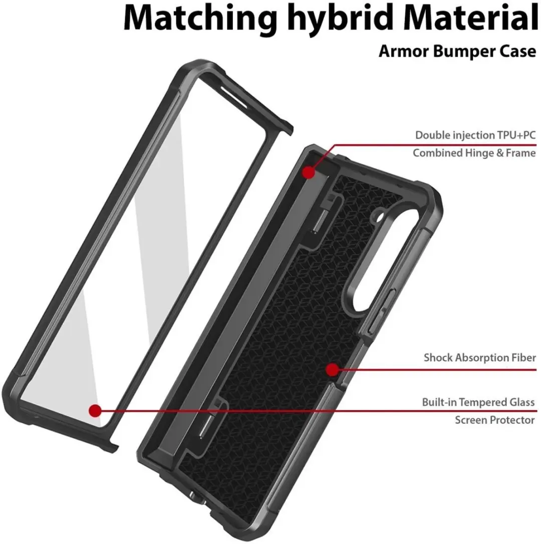 Whitestone Dome Escudo Case Samsung Galaxy Z Fold 5 - Zwart