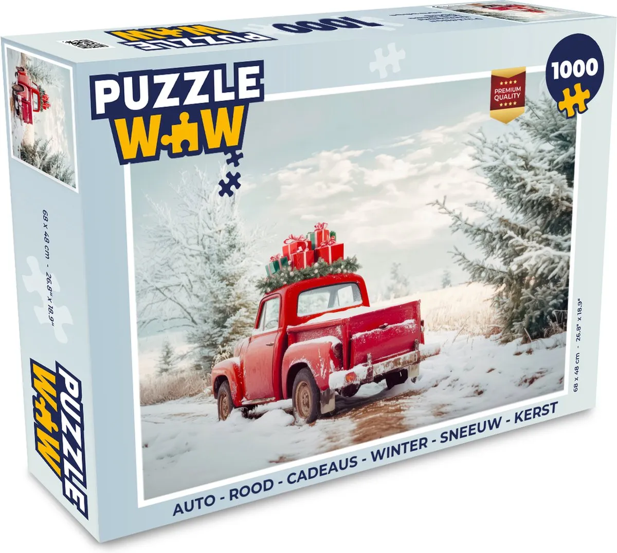 PuzzleWow Auto Kerstpuzzel 1000 Stuks
