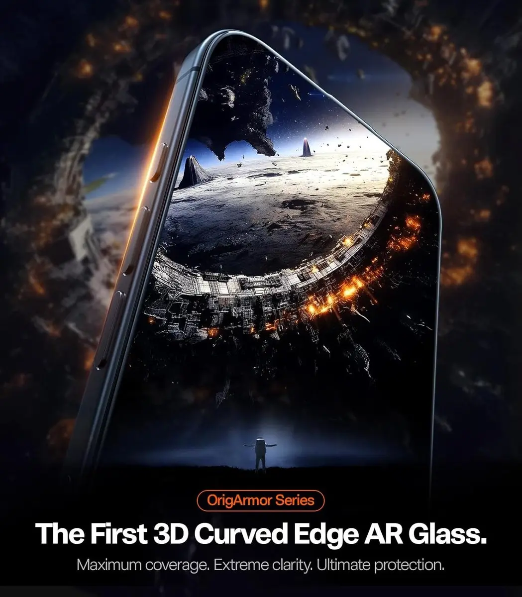 Torras OrigArmor 9H+ Glas iPhone 17 Pro Max - Anti-reflectie