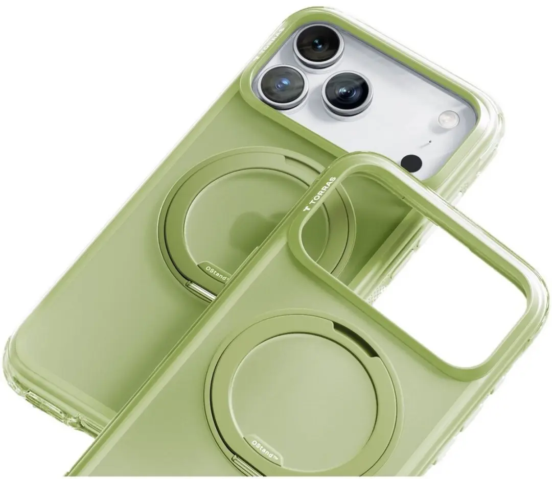 Torras Ostand O3 Air Spin Hoesje iPhone 17 Pro - Groen