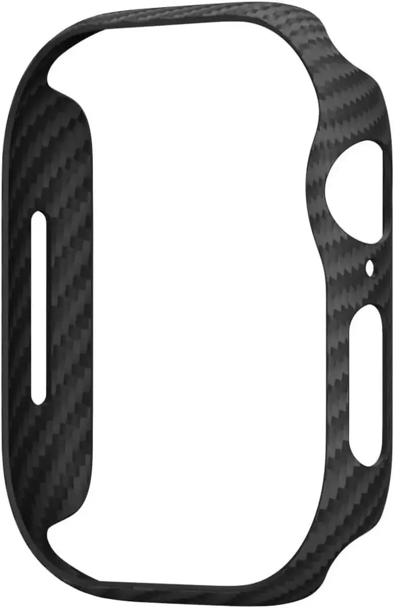 Pitaka Air Case Apple Watch 10 42mm - Ultra Dun - 600D Aramidevezels - Zwart/Grijs