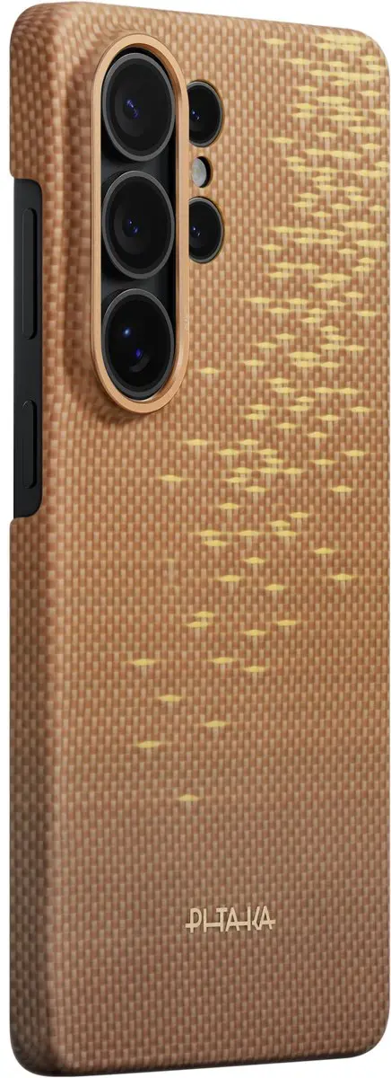 Pitaka Edge Case Samsung Galaxy S26 Ultra - 600D Aramidevezel - Golden Glint