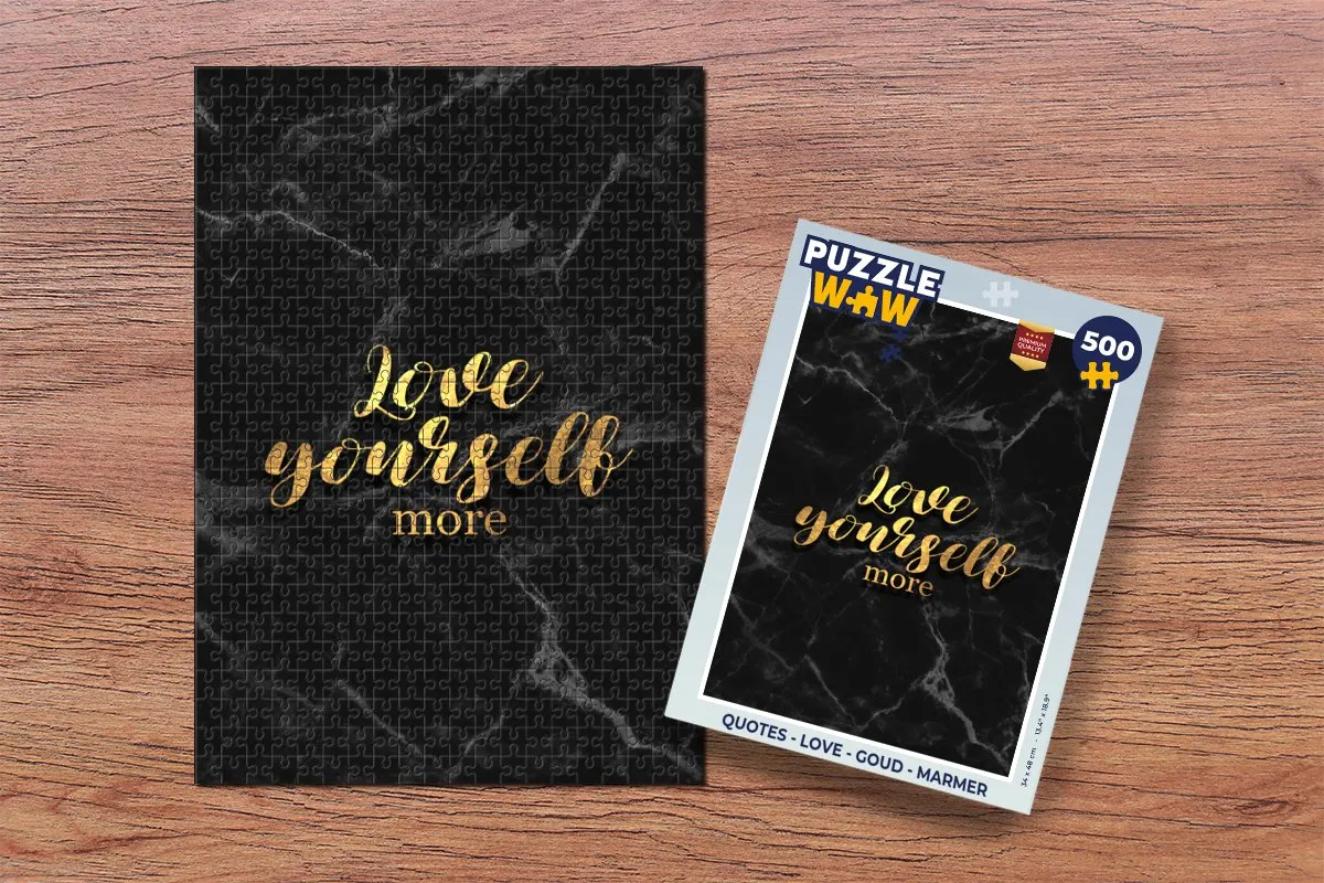 PuzzleWow Quotes Love Legpuzzel 500 Stuks - Marmerprint - Multicolor