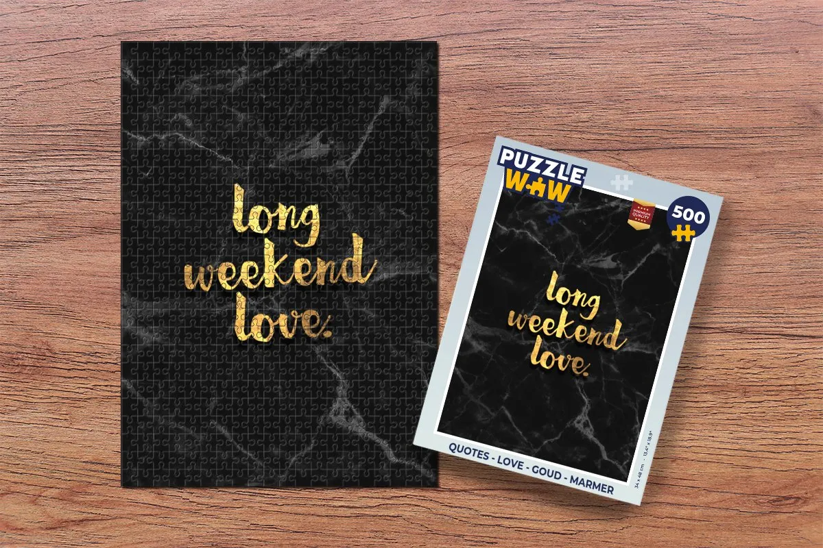 PuzzleWow Quotes Love Legpuzzel 500 Stuks - Marmerprint - Multicolor