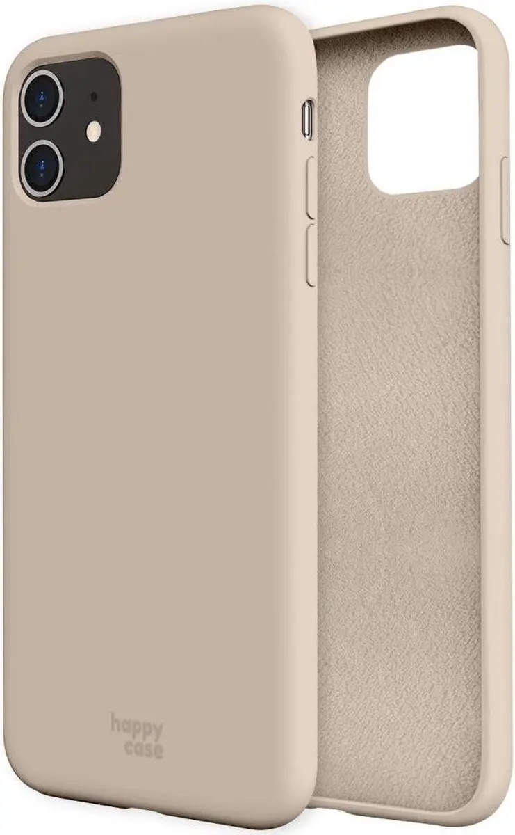 HappyCase Siliconen Hoesje iPhone 11 - Beige