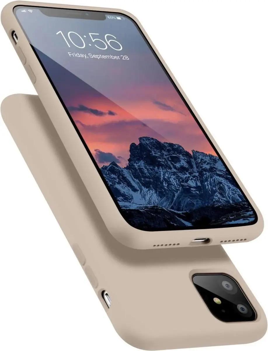 HappyCase Siliconen Hoesje iPhone 11 - Beige