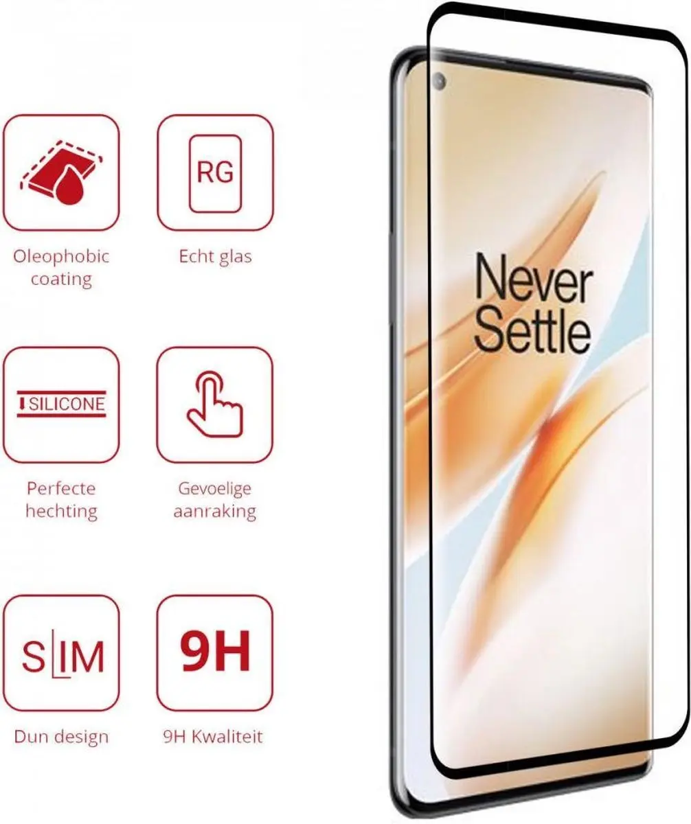 Rosso OnePlus 8 Pro 9H Tempered Glass - 1 Stuk