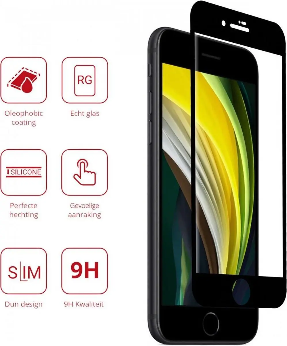 Rosso 9H Tempered Glass iPhone SE (2020/2022) Schermbeschermer