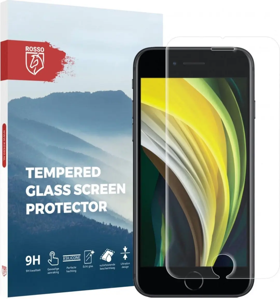 Rosso 9H Tempered Glass iPhone SE (2020/2022) Schermbeschermer