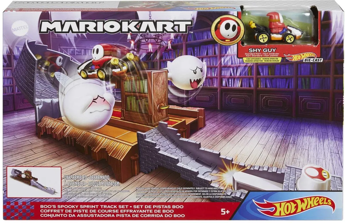 Hot Wheels Mario Kart Nemesis Track Set GNM23 - 12 Delen - Multicolor